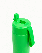 MontiiCo 475ml Fusion Drink Bottle in Apple, lid removed showing the sipper straw