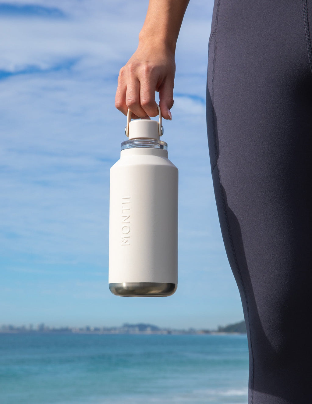 MontiiCo 1L Quench Drink Bottle - Cream