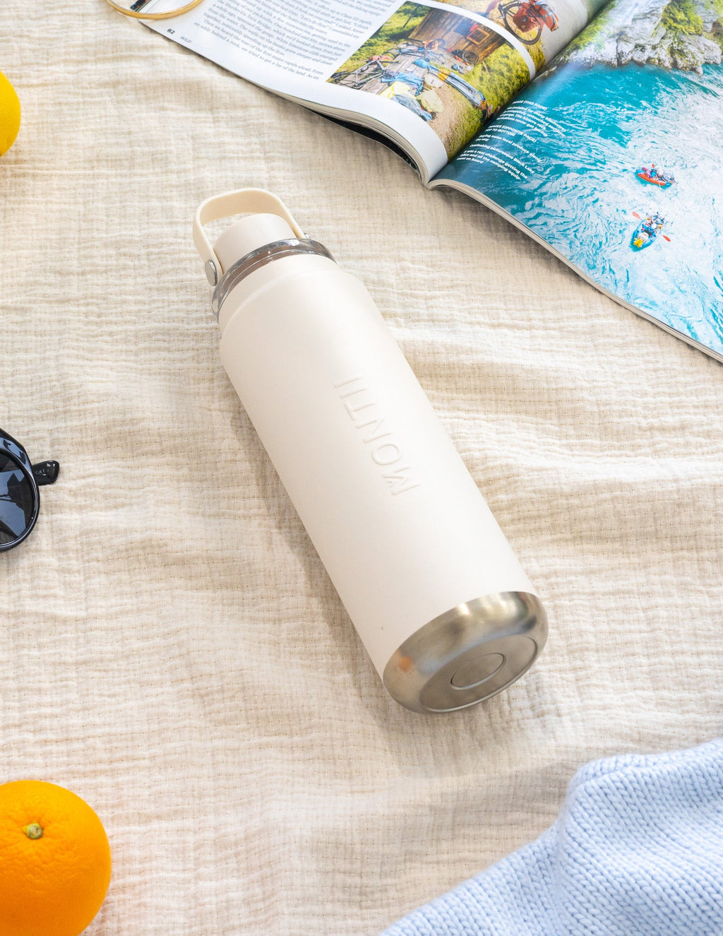 MontiiCo 700ml Quench Drink Bottle - Cream