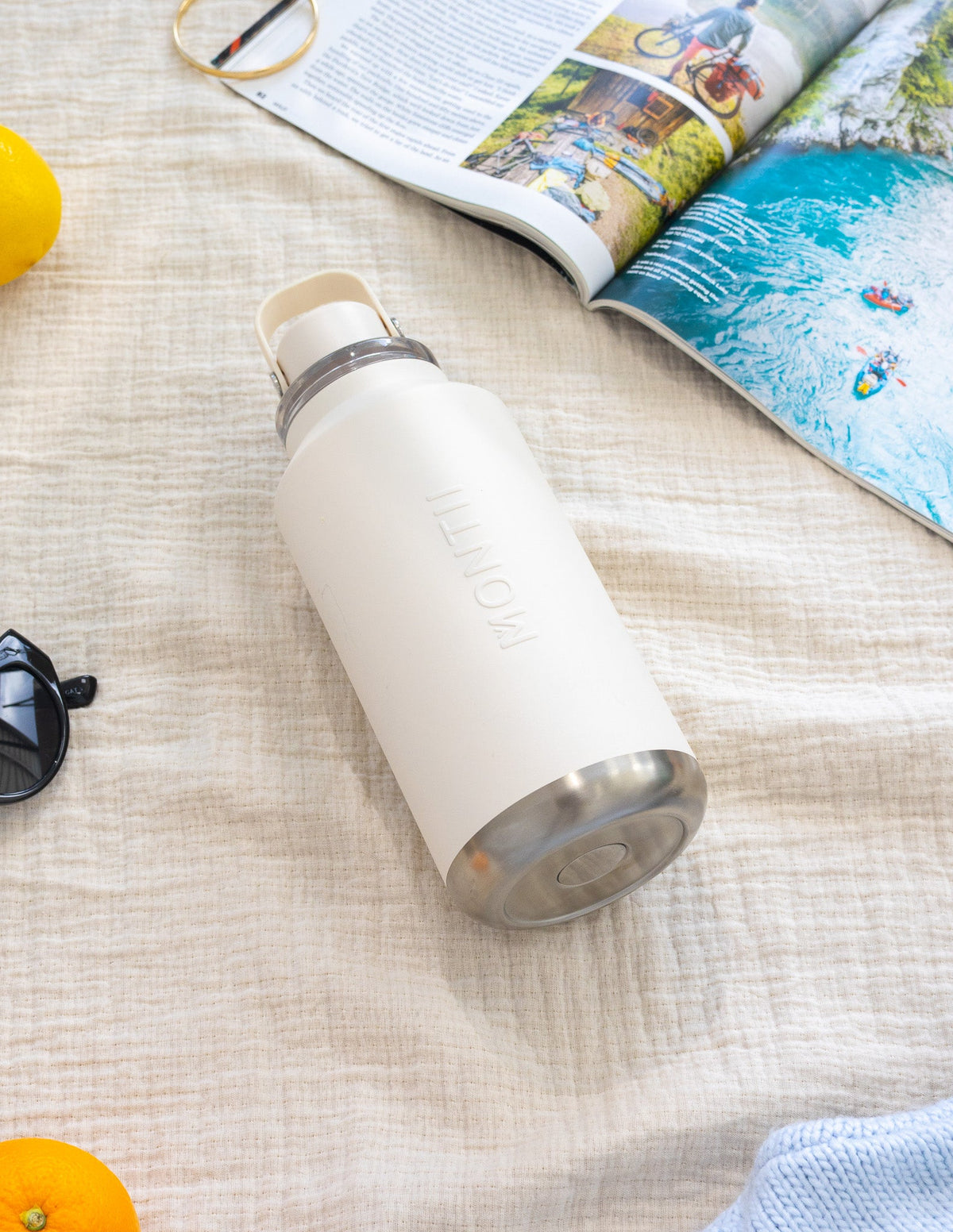 MontiiCo 1L Quench Drink Bottle - Cream