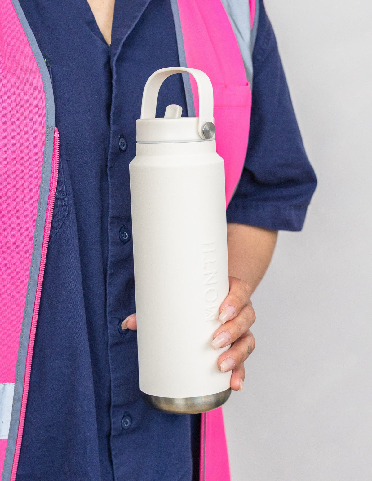 MontiiCo 700ml Quench Sipper Drink Bottle - Cream